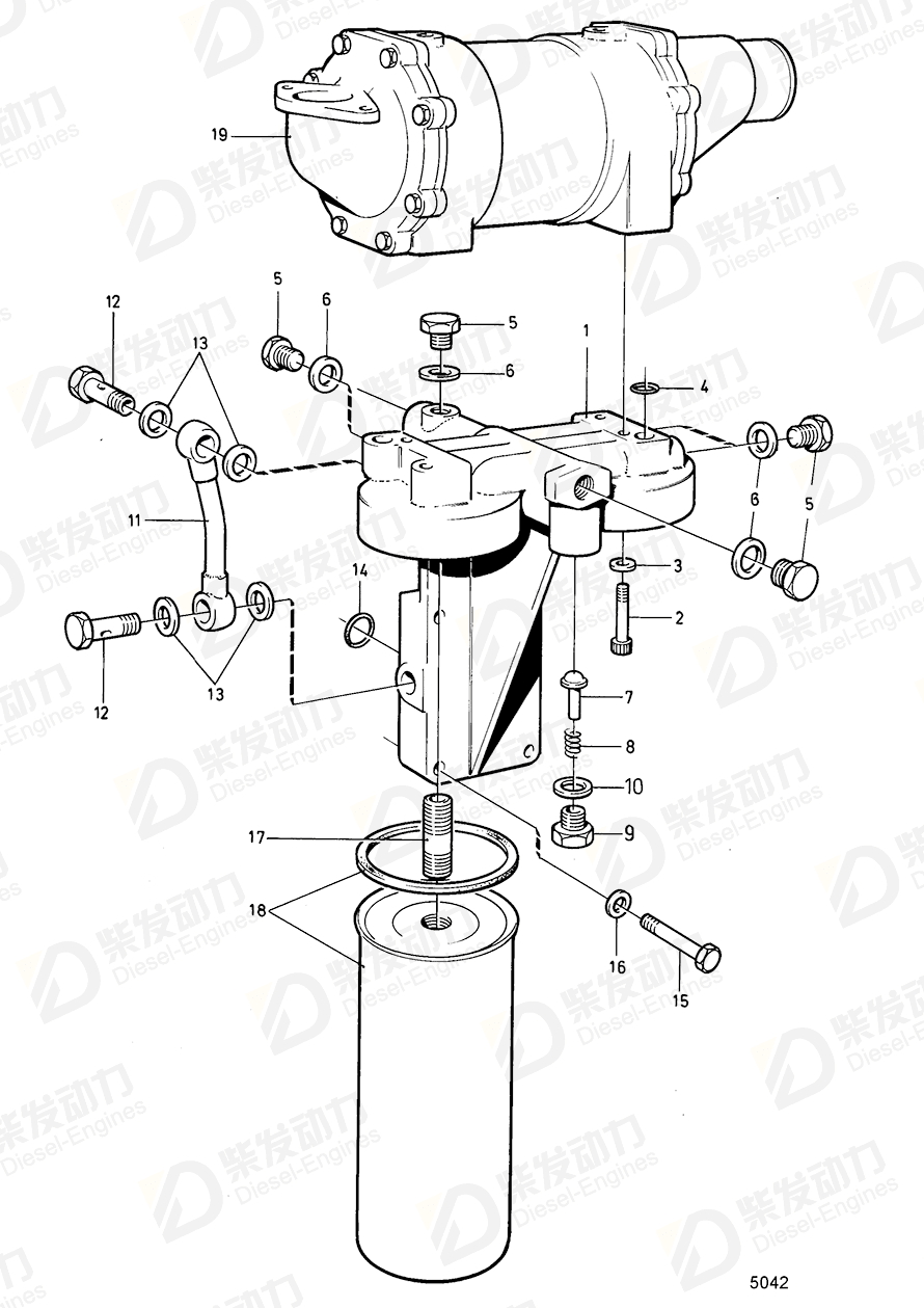 volvo penta Tube 842831 Drawing volvo penta Tube 842831 Drawing